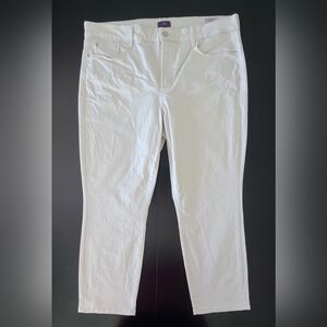 EUC NYDJ Ira Relaxed Ankle Jeans - Cream, Size 16W